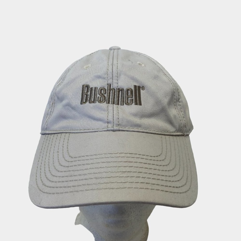 Bushnell Beige Cotton Adjustable Baseball Hat Cap Unisex